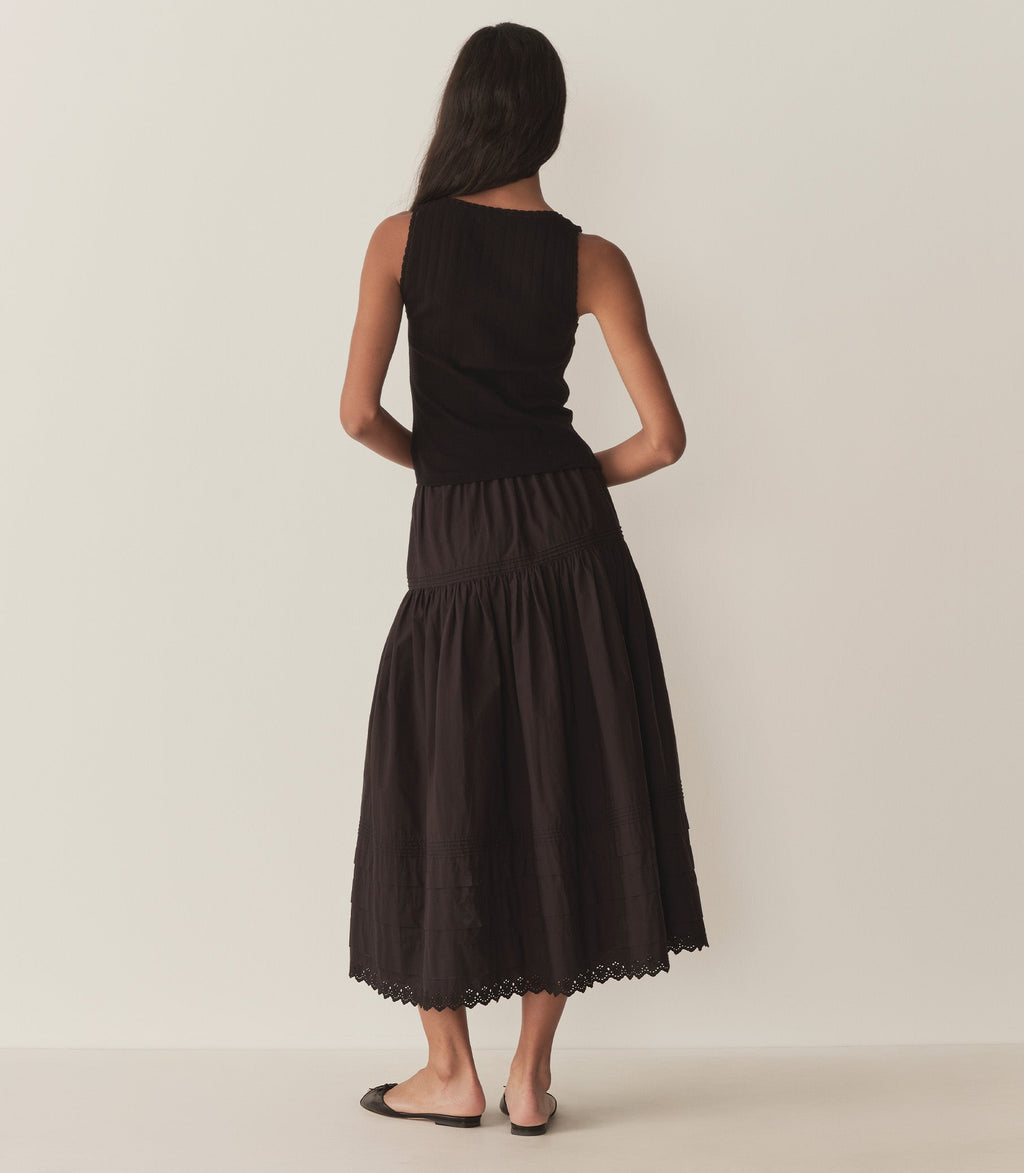 Lois Tank -- Black Quelle Jolie Pointelle