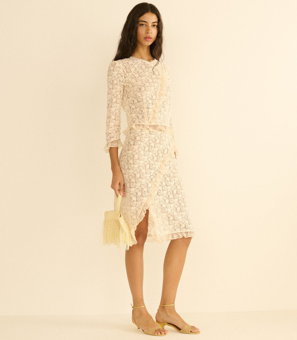 Aurella Skirt -- Soft Camellia