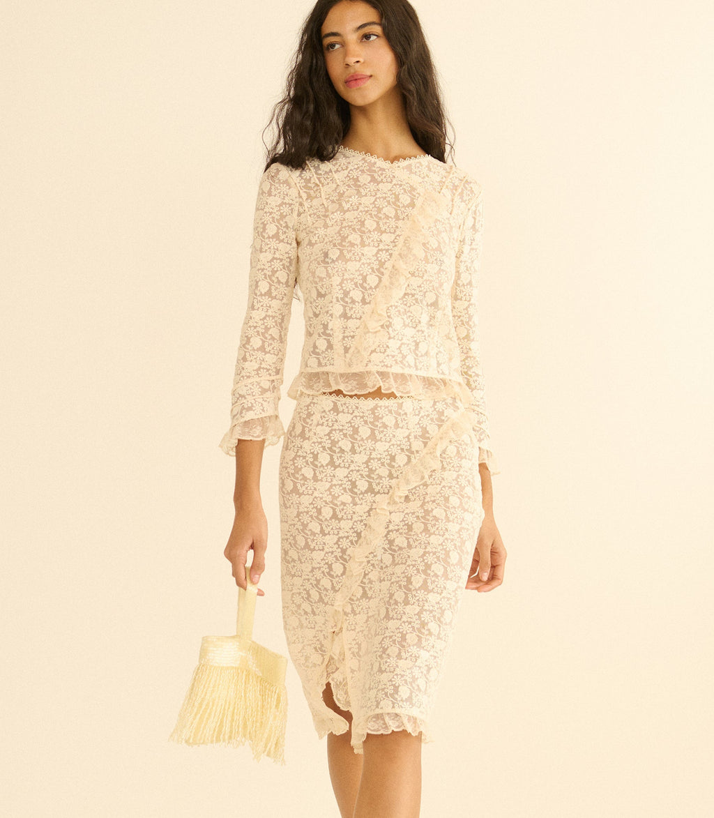 Aurella Skirt -- Soft Camellia