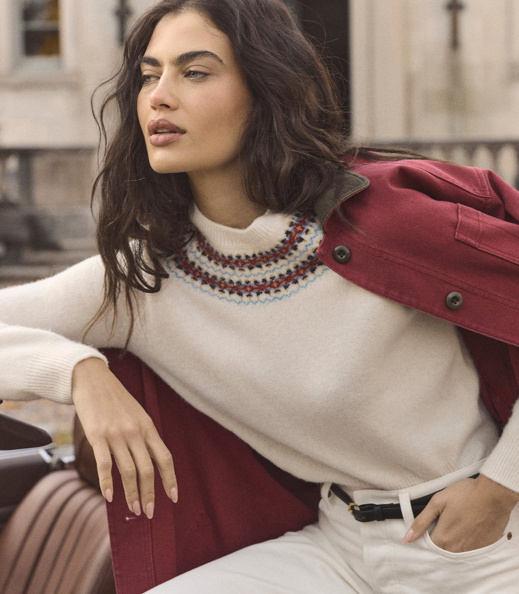 Boniface Sweater -- Ivory Annecy Fair Isle