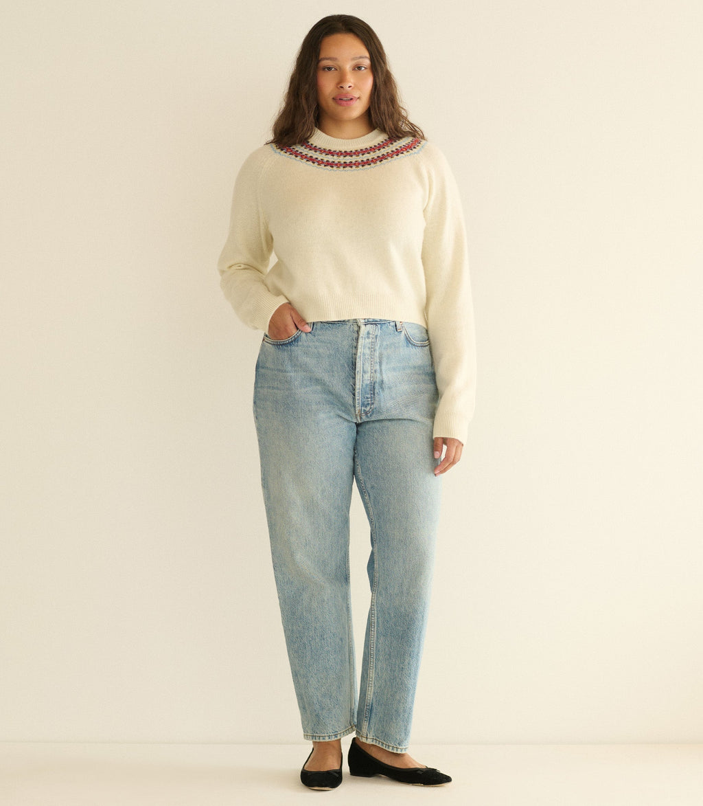 Boniface Sweater -- Ivory Annecy Fair Isle