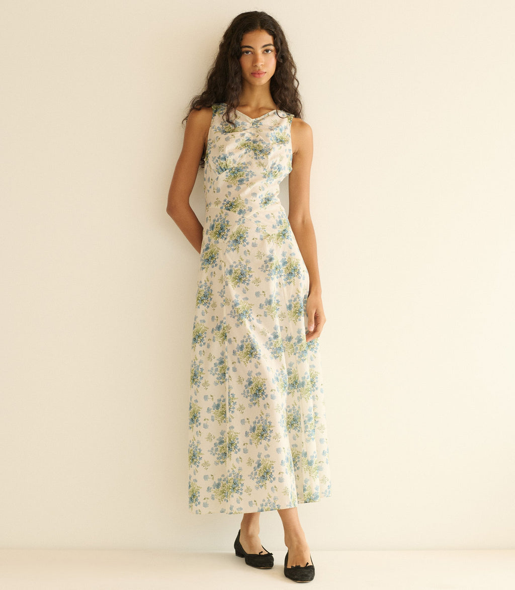 Bruna Dress -- Crème Lantana Floral