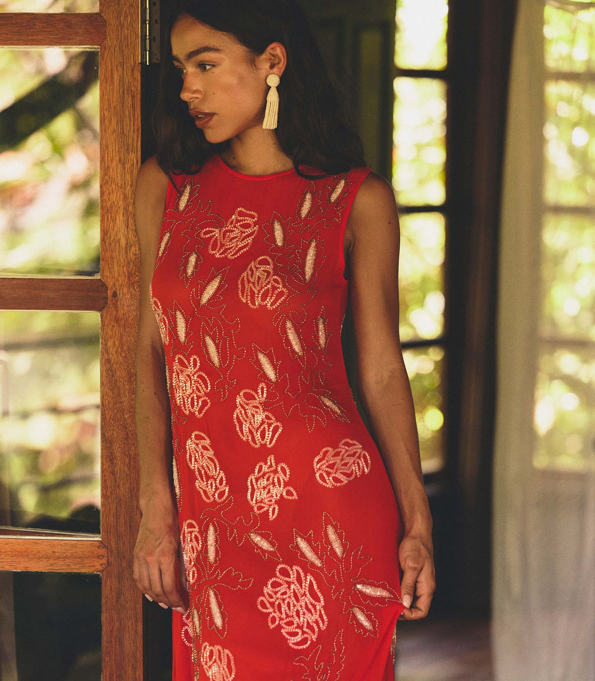 Chandra Dress -- Orange Citrine