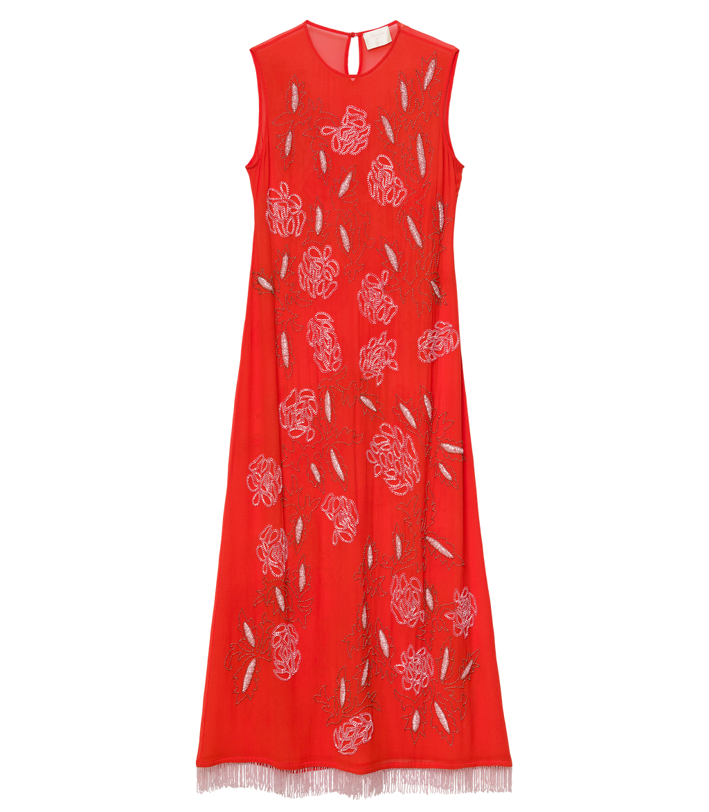 Chandra Dress -- Orange Citrine