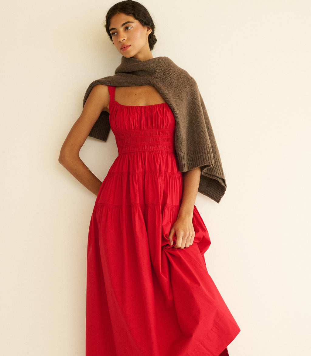 Clover Dress -- Deep Tomato