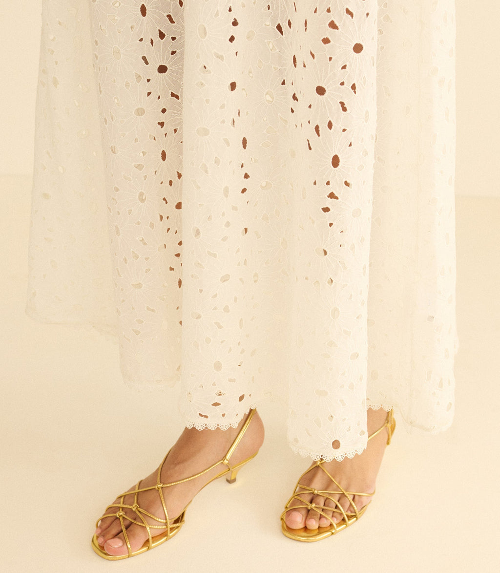 Comporta Sandal -- Brass Foil Leather