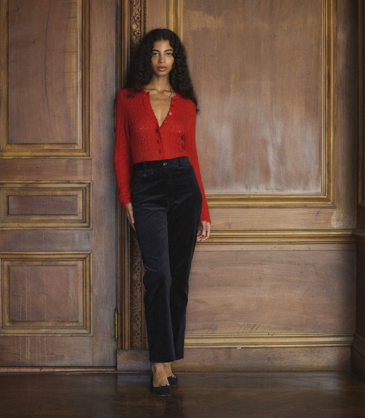 Cosette Cardigan -- Cerise
