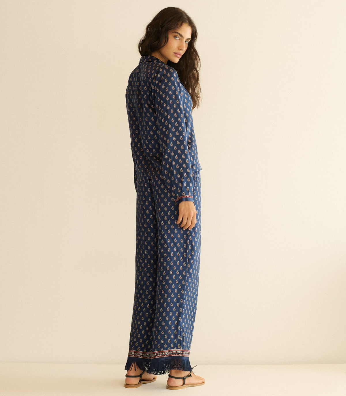 Elene Top -- Bleu Taormina Paisley
