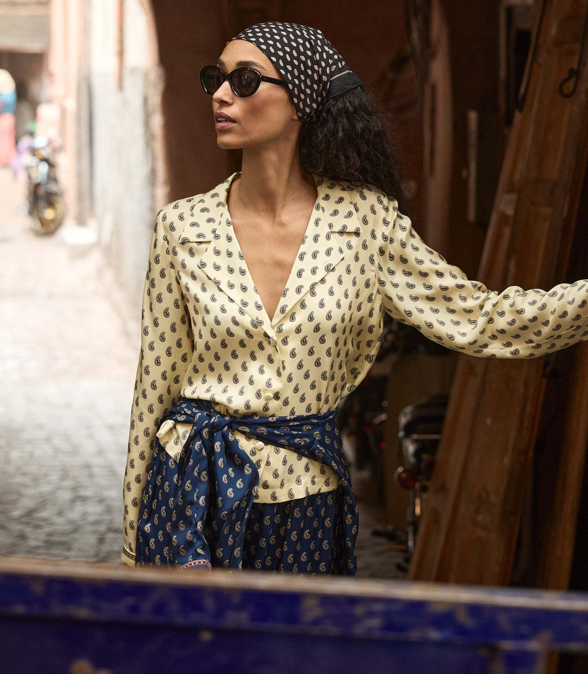 Elene Top -- Sunlight Taormina Paisley