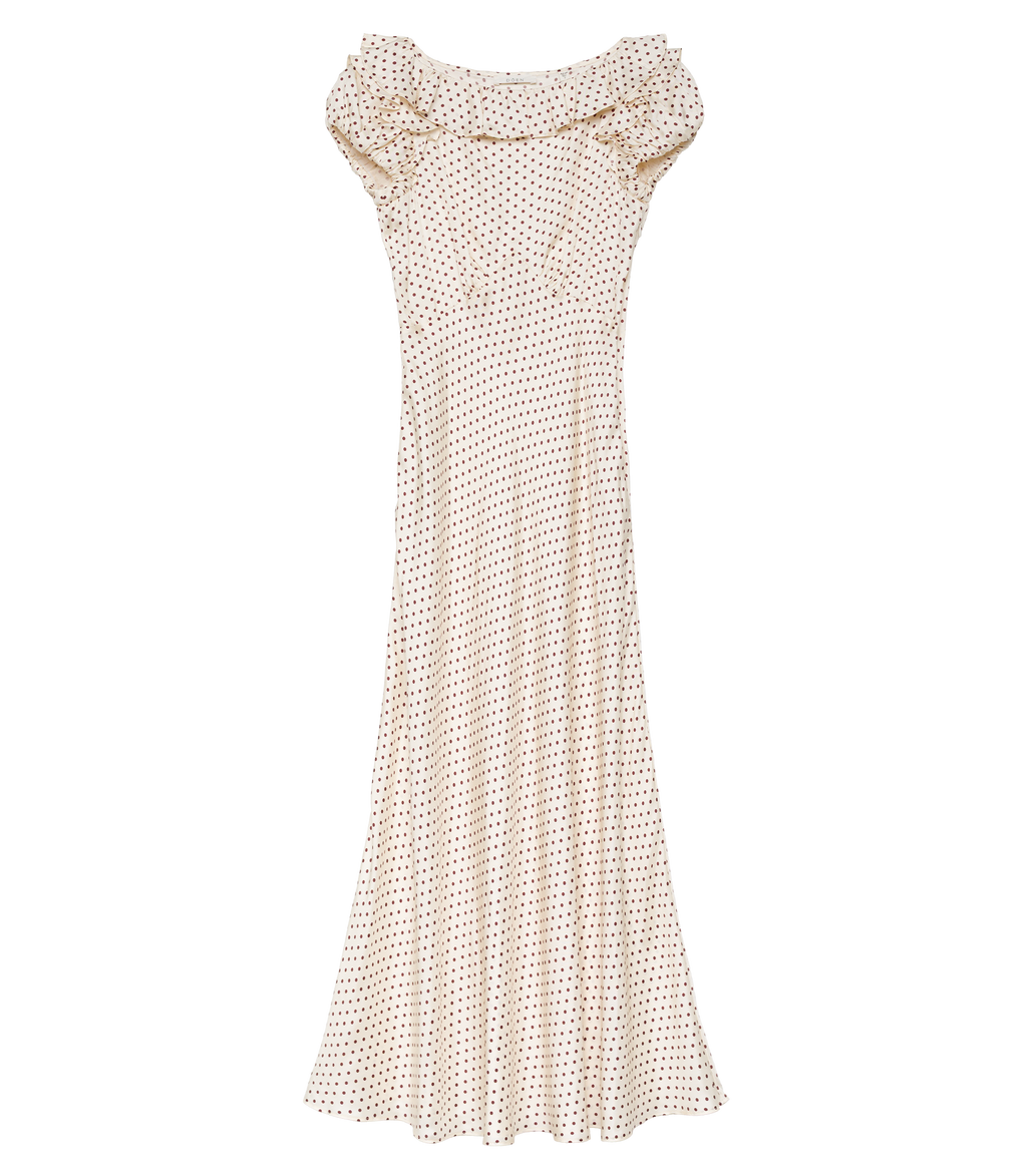 Emerence Dress -- Crème Portia Dot