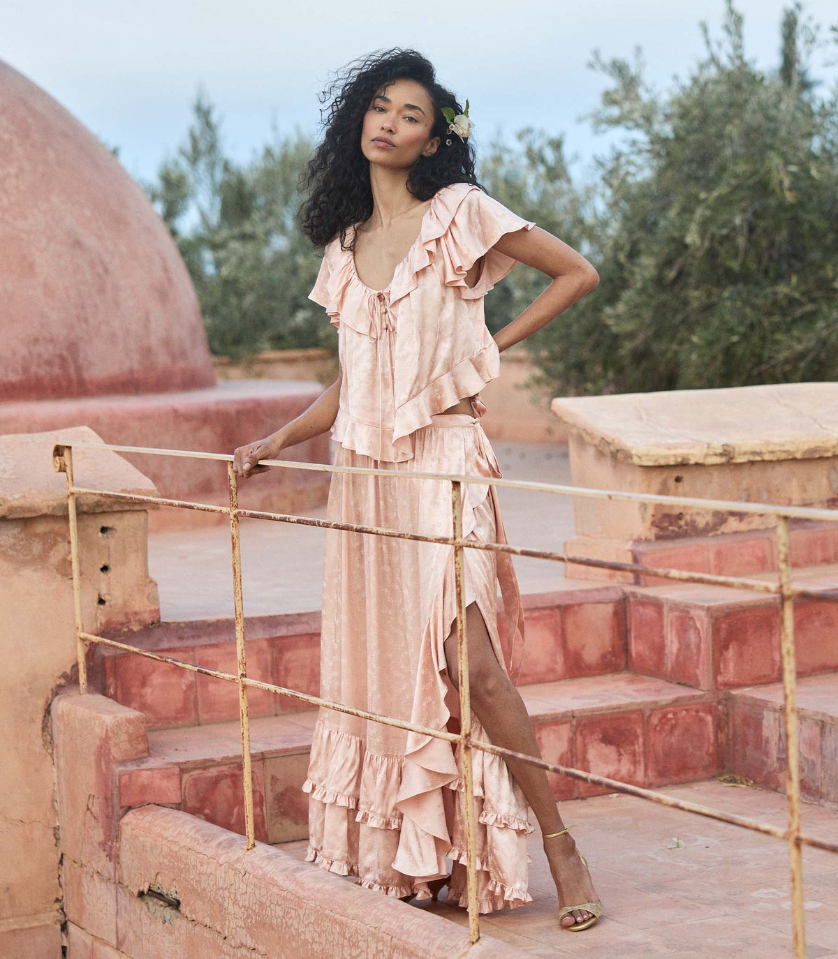 Floriette Top -- Peach Sorbet