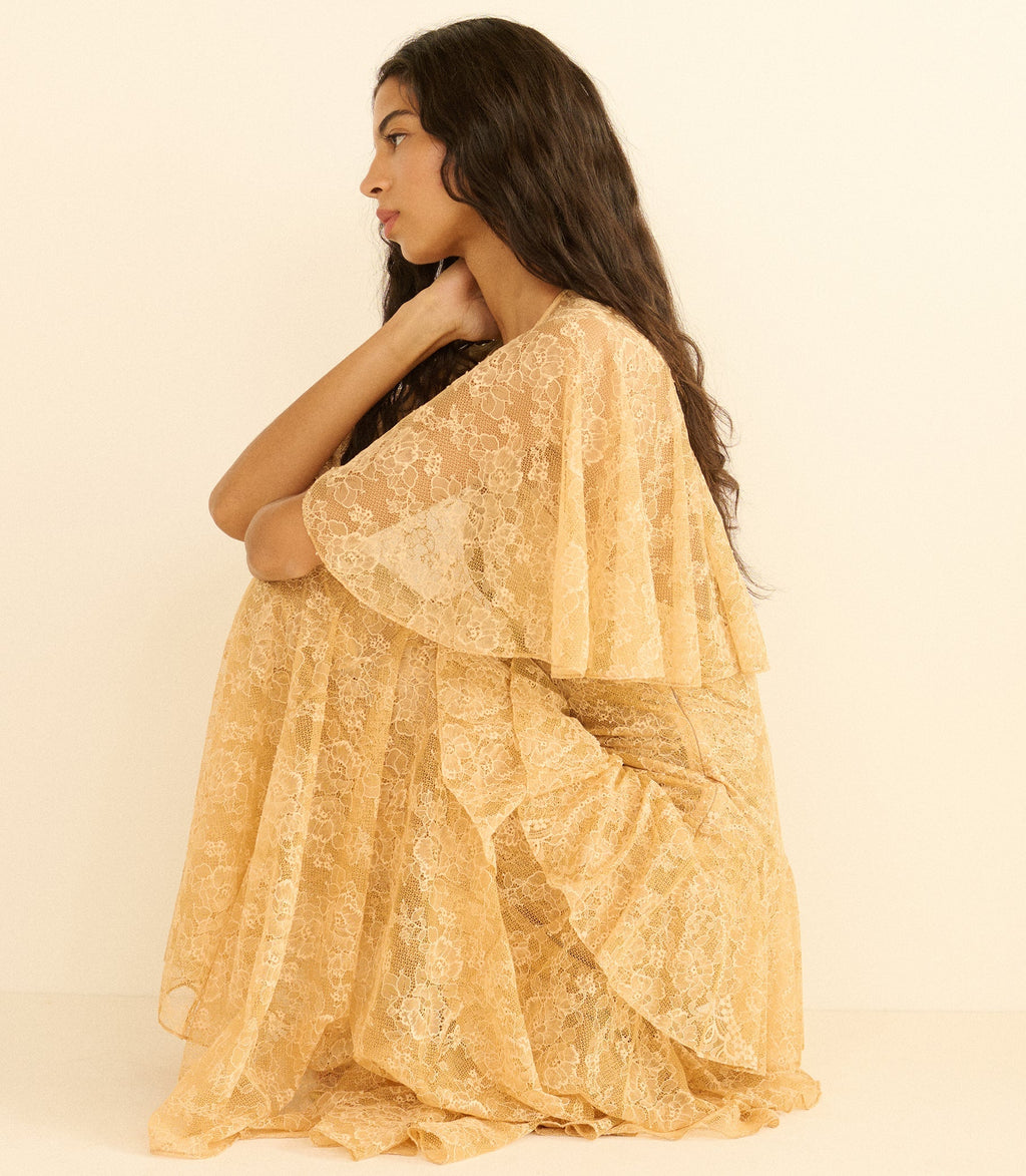 Gwyneth Dress -- Beige Pearl