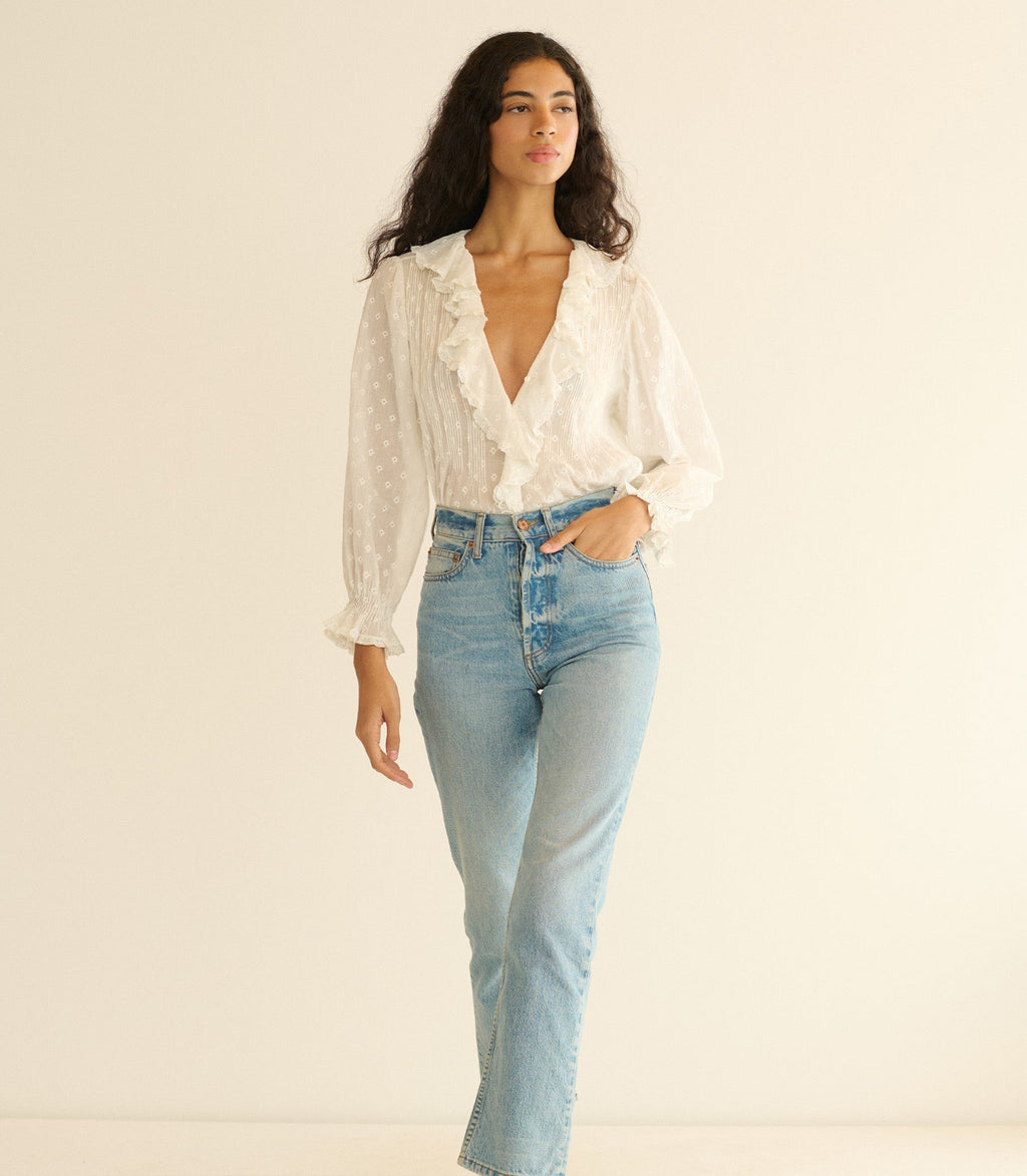 Hardy Top -- Salt Marseille Embroidery