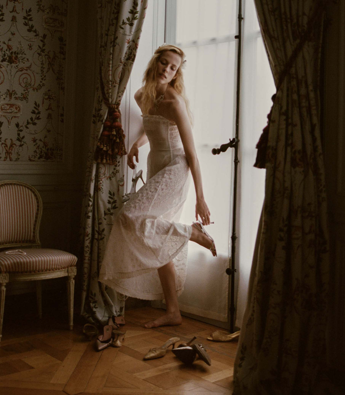 Josephine Anniversary Dress -- Salt