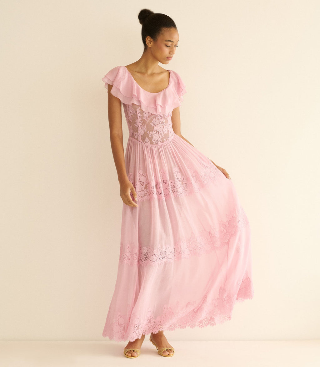 Joyelle Dress -- Pink Hydrangea