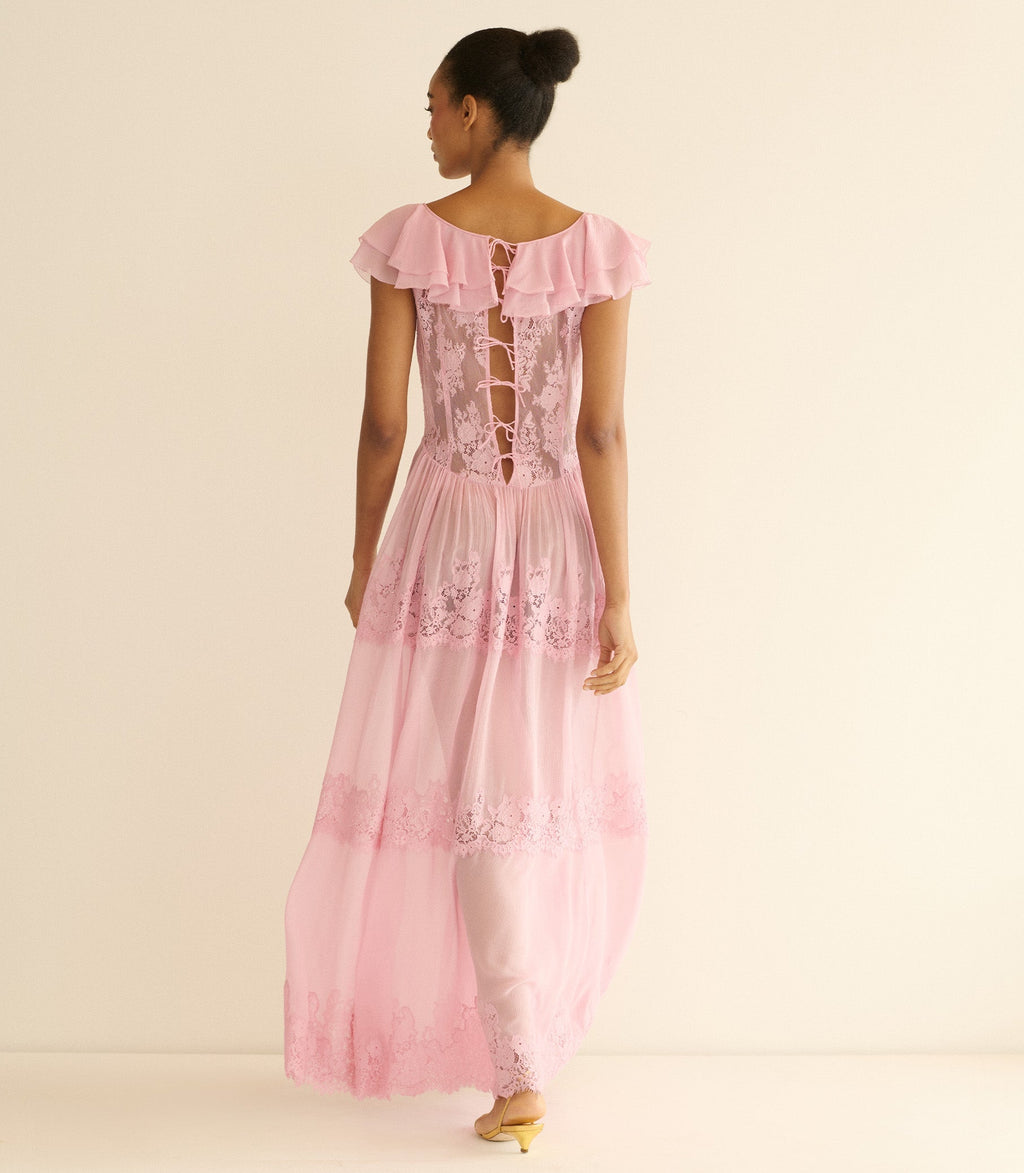 Joyelle Dress -- Pink Hydrangea