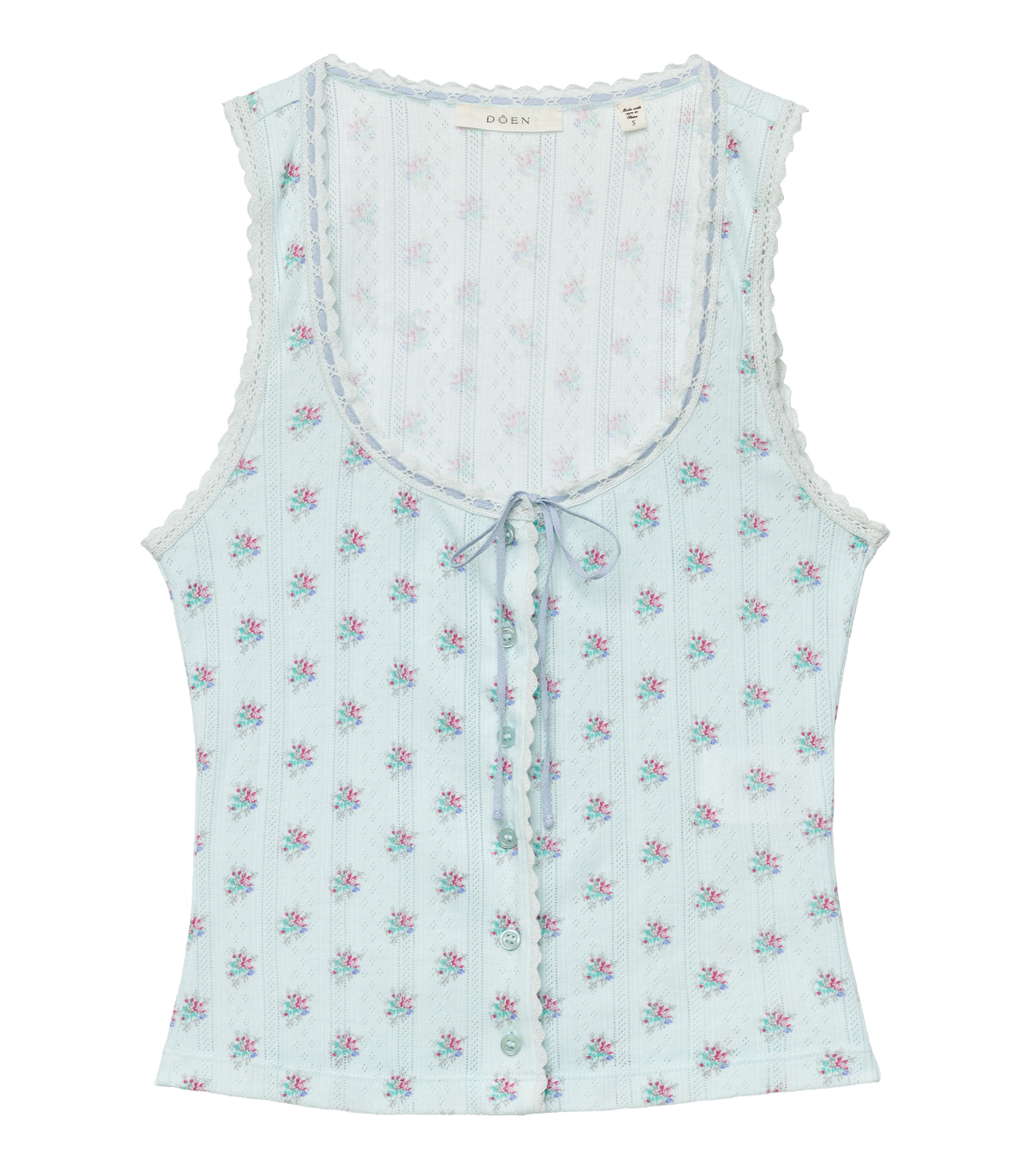 Lois Tank -- Sky Petit Posy Calico