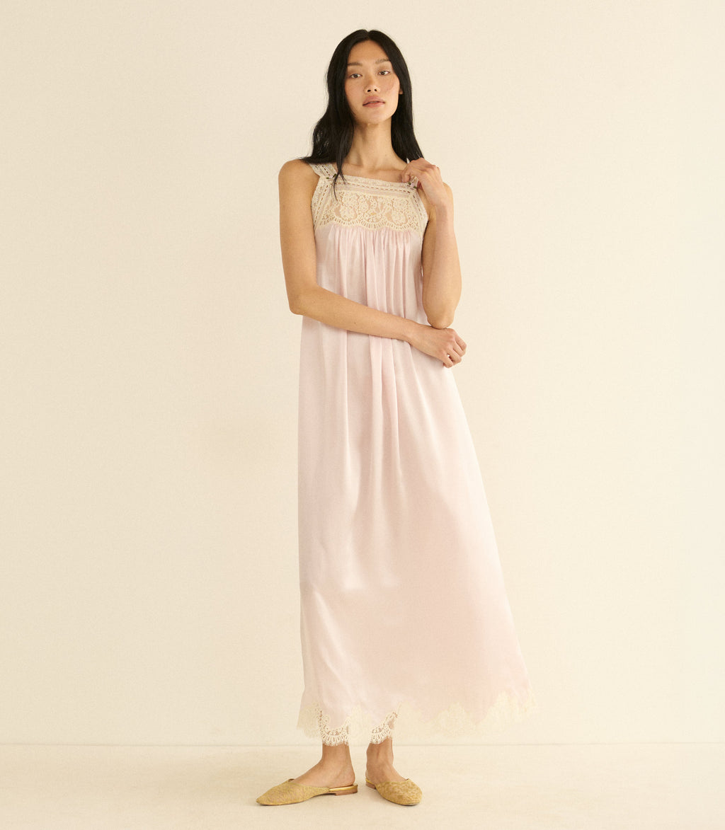 Luciane Dress -- Powder Rose