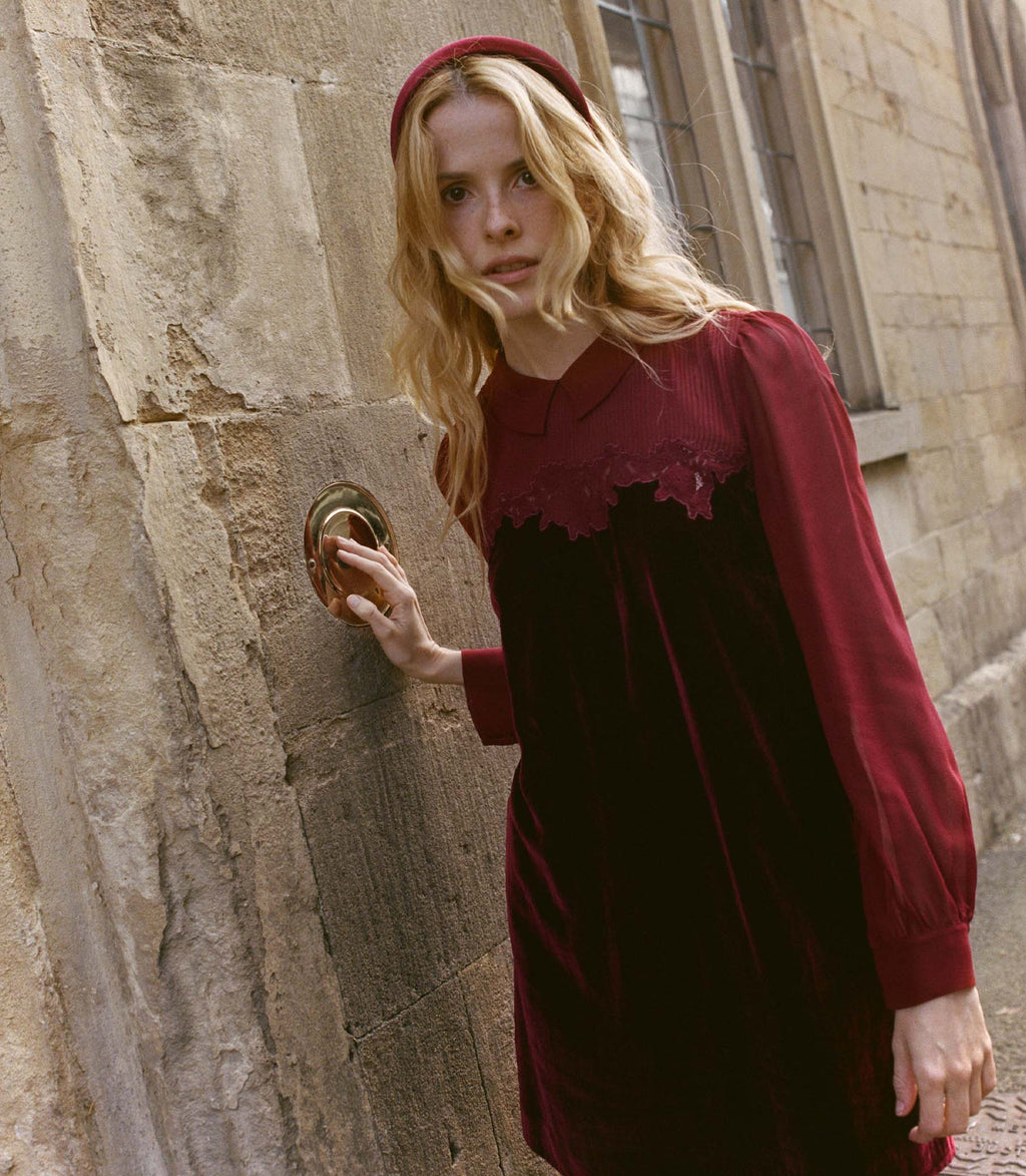 Madelynne Dress -- Vino Rosso