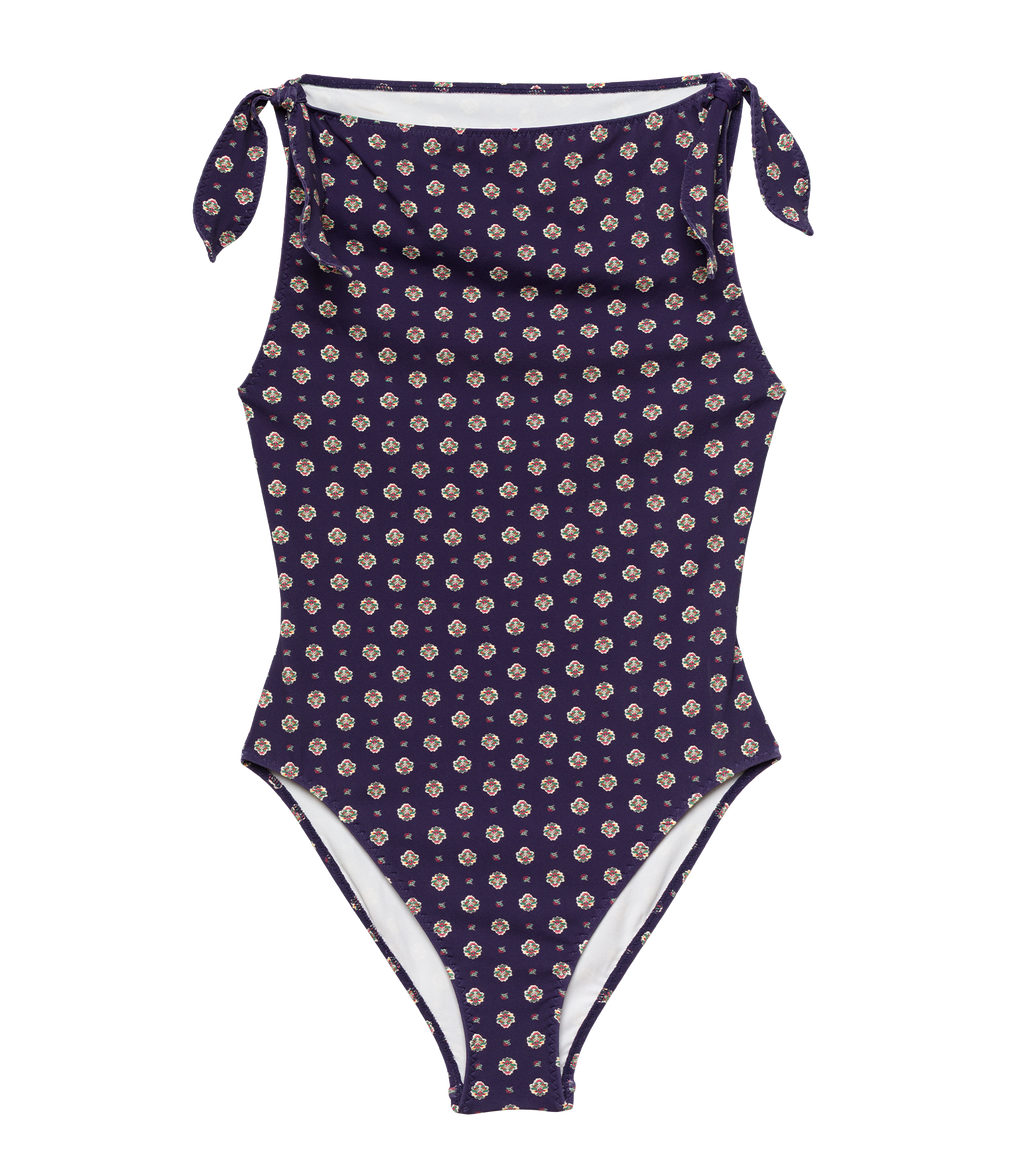 Malta Maillot -- Navy Cadiz Foulard