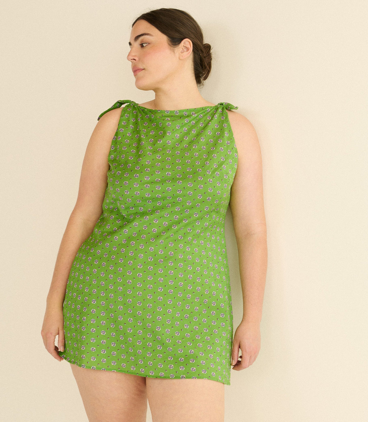 Maltina Dress -- Vert Cadiz Foulard