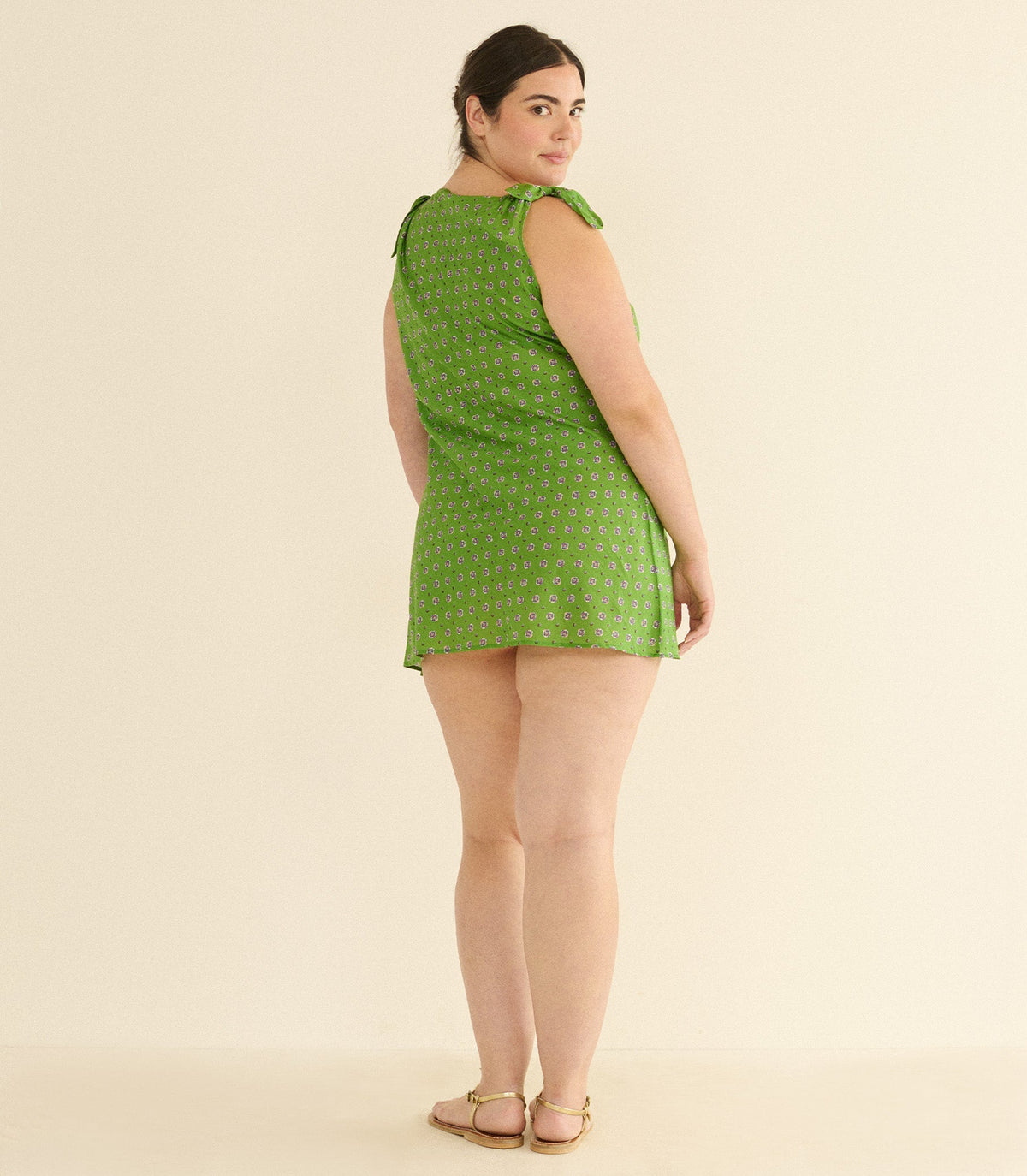 Maltina Dress -- Vert Cadiz Foulard
