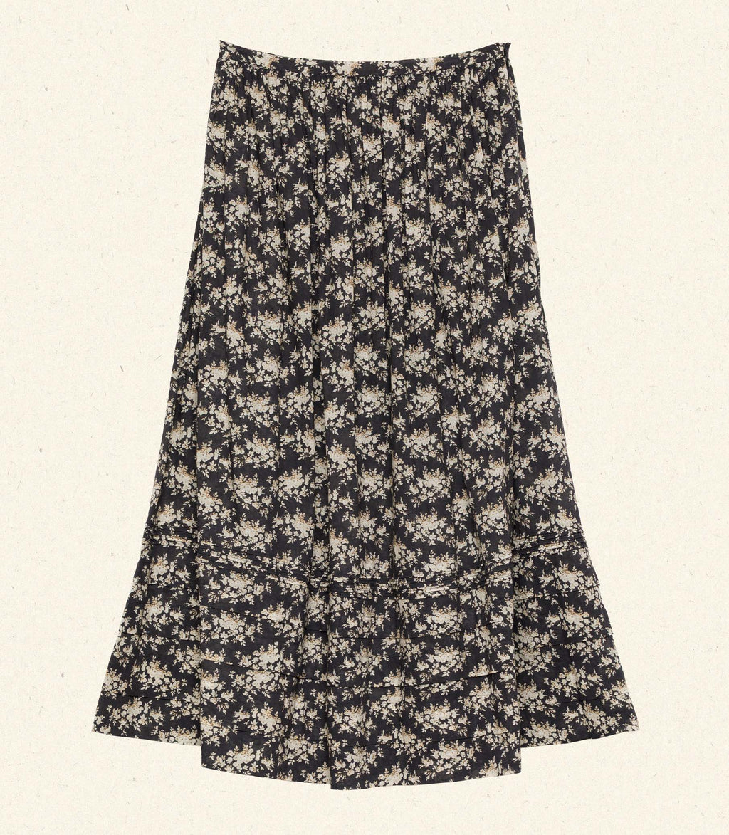 Marcie Skirt -- Noir Rosier Floral