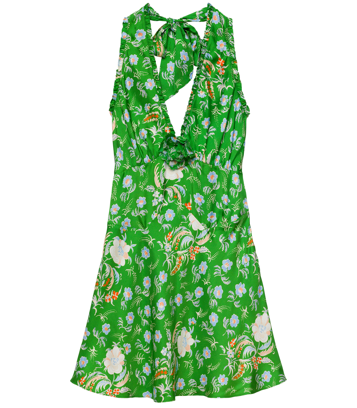 Mazarin Mini Dress -- Emerald Hollyhock Hills