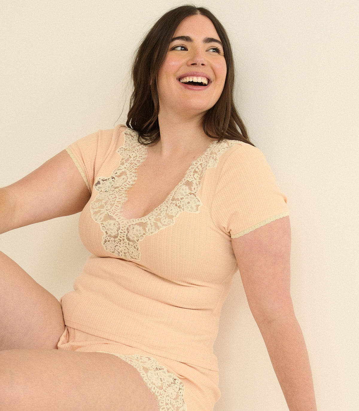Nalia Tee -- Light Peach Sorbet