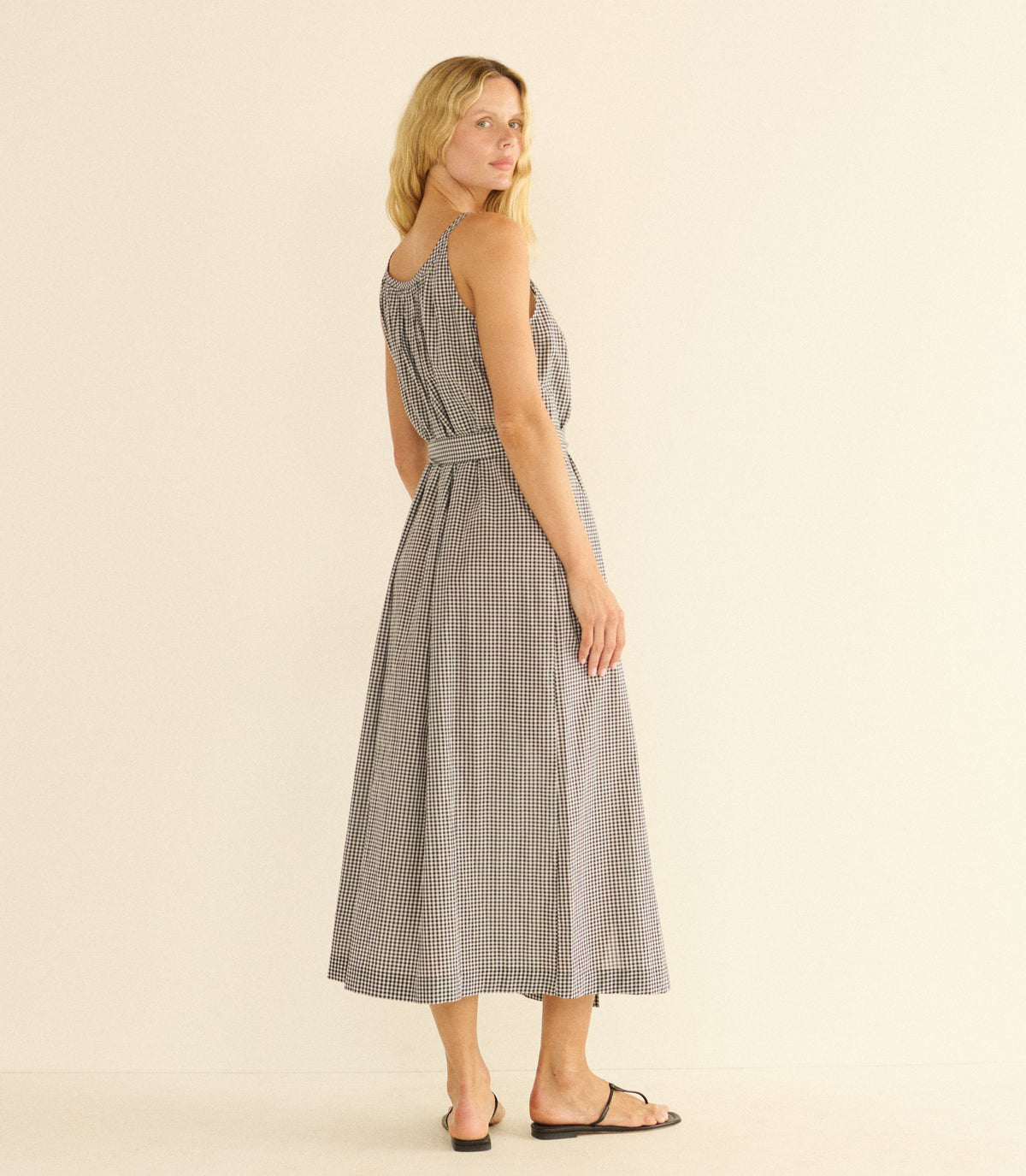 Nevita Dress -- Noir La Maddalena Gingham
