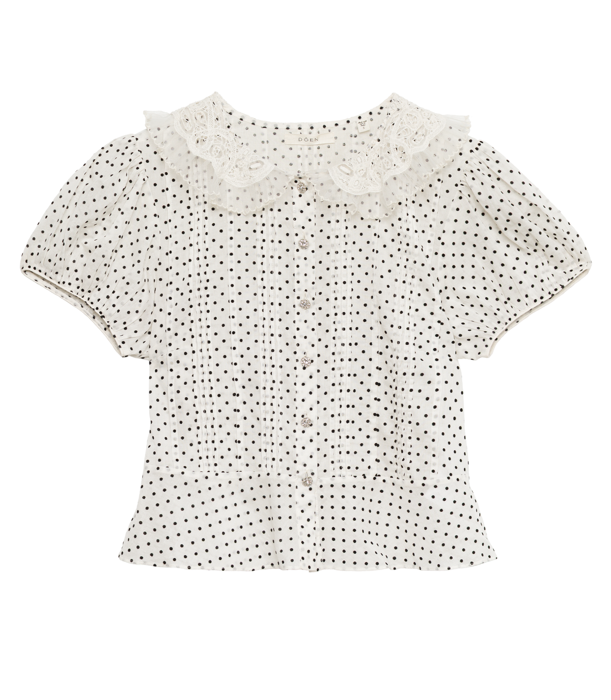 Oleta Top -- Sea Salt Dot