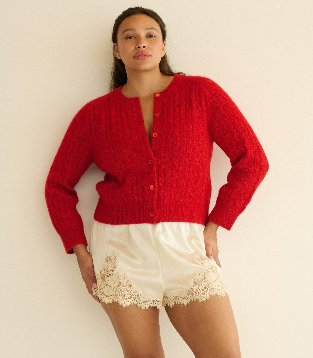 Penrose Cardigan -- Cerise