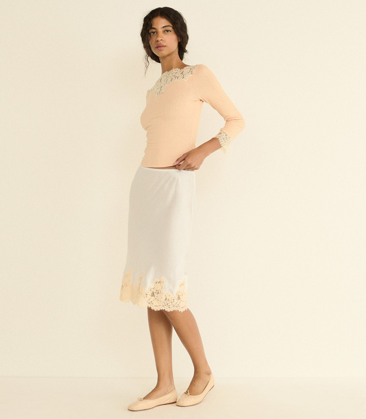 Riana Tee -- Light Peach Sorbet